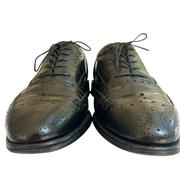 Johnston & Murphy Men’s Black Leather Wingtip Oxford Shoes 8.5 B main image 9